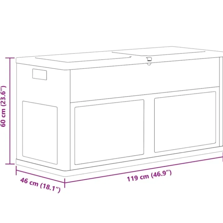Coffre de rangement extérieur grande capacité