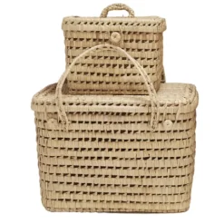 Coffre de rangement feuille de palmier
