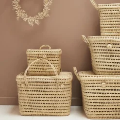 Coffre de rangement feuille de palmier