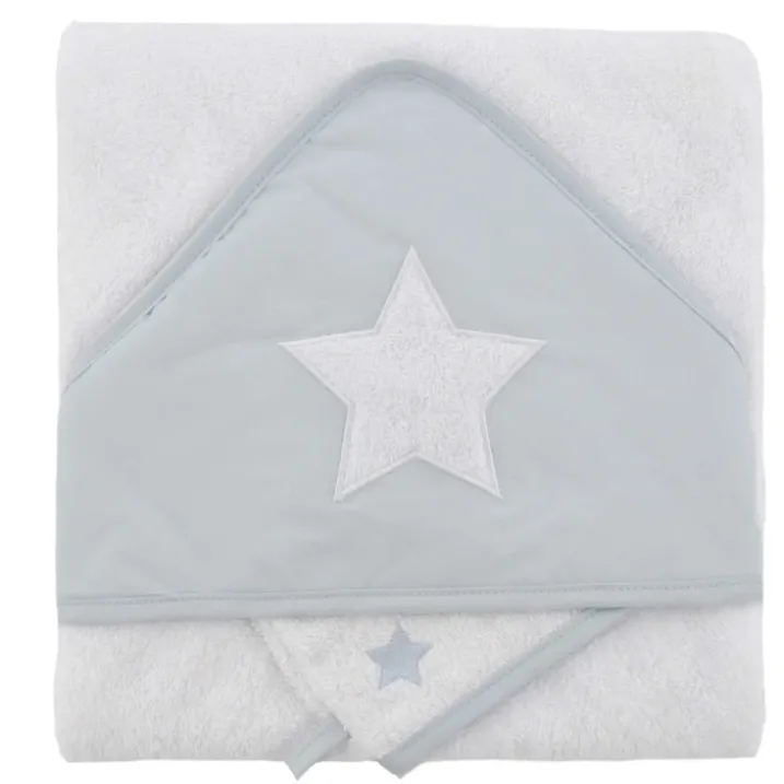 Coffret sortie de bain brodée + gant étoile