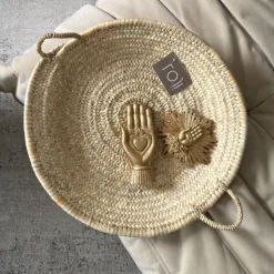 Corbeille plate avec poignées Palm