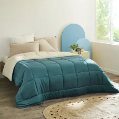 Couette chaude microfibre bicolore 400 gr/m2