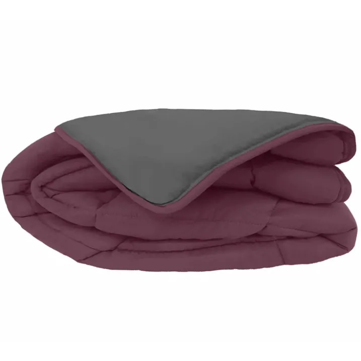 Couette chaude microfibre bicolore 400 gr/m2