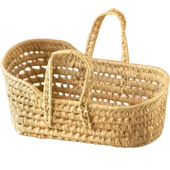 Couffin osier vintage pour poupée