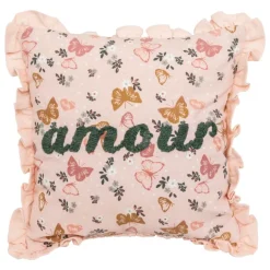 Coussin Amour avec papillons