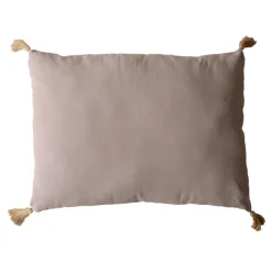Coussin avec pompons en jute
