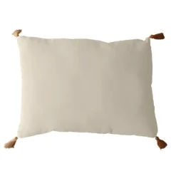 Coussin avec pompons en jute