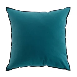 Coussin avec surjet en coton recyclé