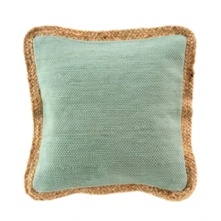 Coussin bifaces avec contour en jute