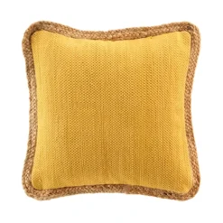 Coussin bifaces avec contour en jute
