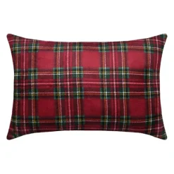 Coussin à carreaux écossais