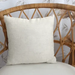 Coussin carré effet lin