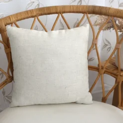 Coussin carré effet lin