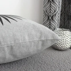 Coussin carré feuille de palmier