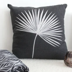 Coussin carré feuille de palmier