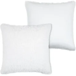 Coussin carré imitation fourrure avec recto velours