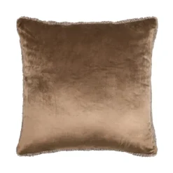 Coussin carré imitation fourrure avec recto velours