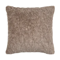 Coussin carré imitation fourrure avec recto velours