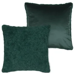 Coussin carré imitation fourrure avec recto velours