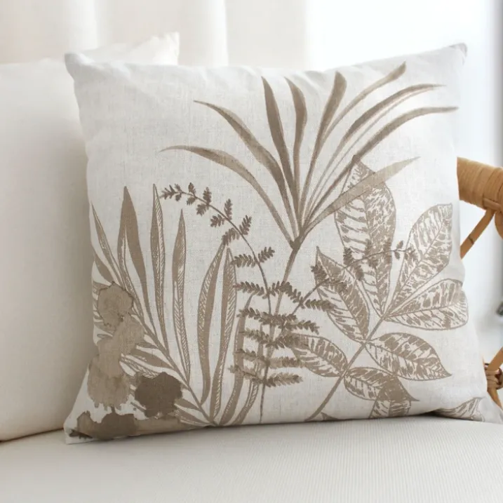 Coussin carré motif nature