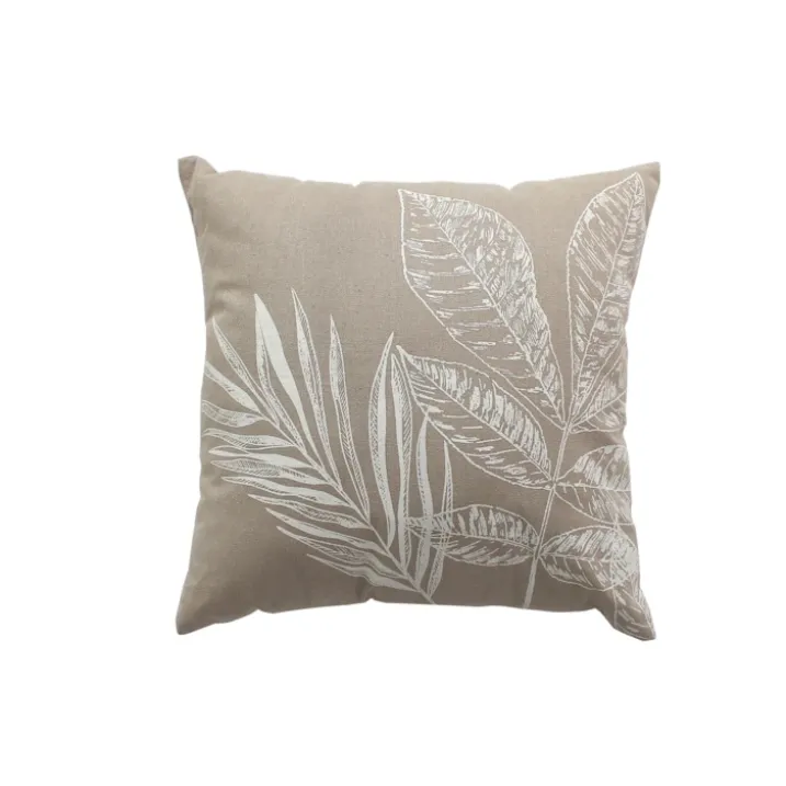 Coussin carré motif nature épuré