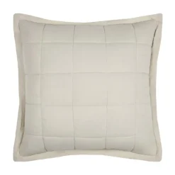Coussin carré uni en gaze de coton surpiquée