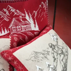 Coussin chalet montagne en coton