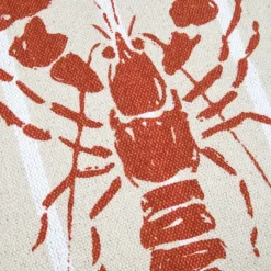 Coussin coton motif homard