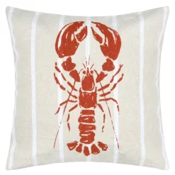 Coussin coton motif homard