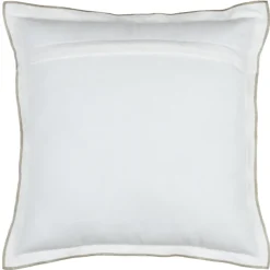 Coussin coton volant plat feston noir