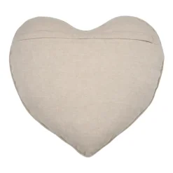Coussin cœur rayures poly-coton