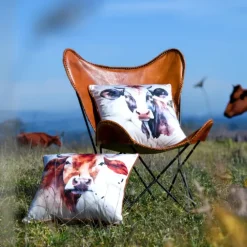 Coussin déco animalier vache