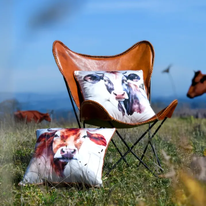 Coussin déco animalier vache