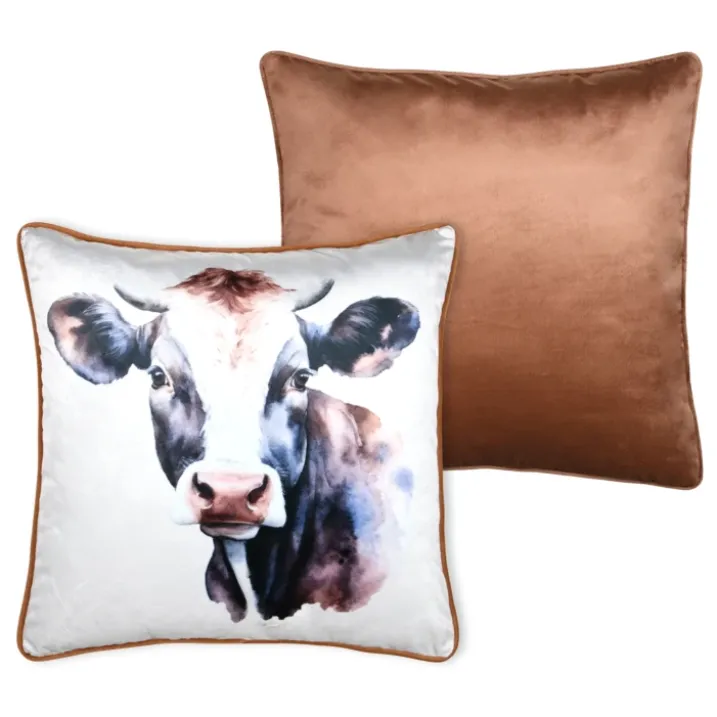 Coussin déco animalier vache
