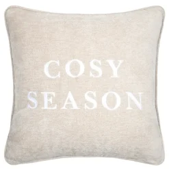 Coussin décoratif avec message brodé