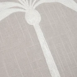 Coussin décoratif brodé motif palmier style tropical