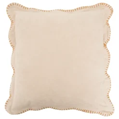 Coussin décoratif déhoussable à bord ondulé