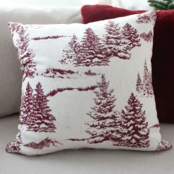 Coussin décoratif déhoussable style montagne