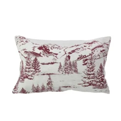 Coussin décoratif déhoussable style montagne