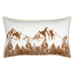 Coussin décoratif en coton montagne et forêt