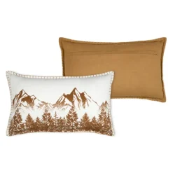 Coussin décoratif en coton montagne et forêt