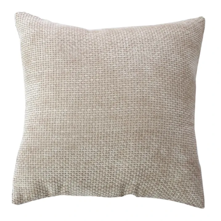Coussin décoratif en velours chenillé