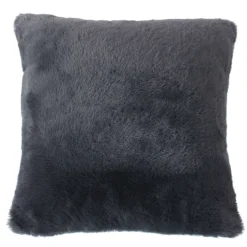 Coussin décoratif imitation fourrure toucher ultra doux