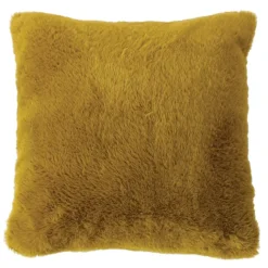 Coussin décoratif imitation fourrure toucher ultra doux