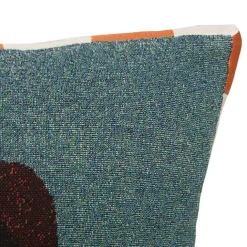 Coussin décoratif jacquard à motif portrait