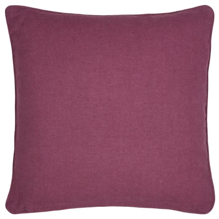 Coussin décoratif motif oiseau et feuillage