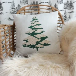 Coussin décoratif motif sapin
