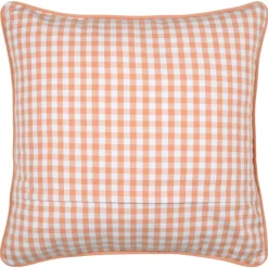 Coussin décoratif motif vichy en polycoton