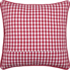 Coussin décoratif motif vichy en polycoton