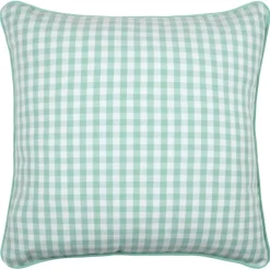Coussin décoratif motif vichy en polycoton